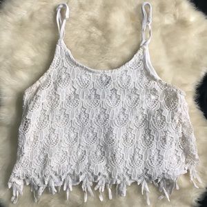 White Cropped Shirt! $8